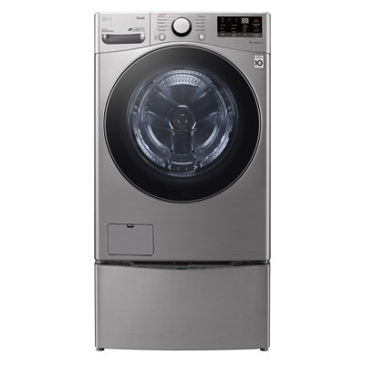 4.5 Cu. Ft. Ultra Large Capacity Smart Wi-Fi Enabled Front Load Washer With Built-In Intelligence & Steam Technology -  LG, WM3600HVA