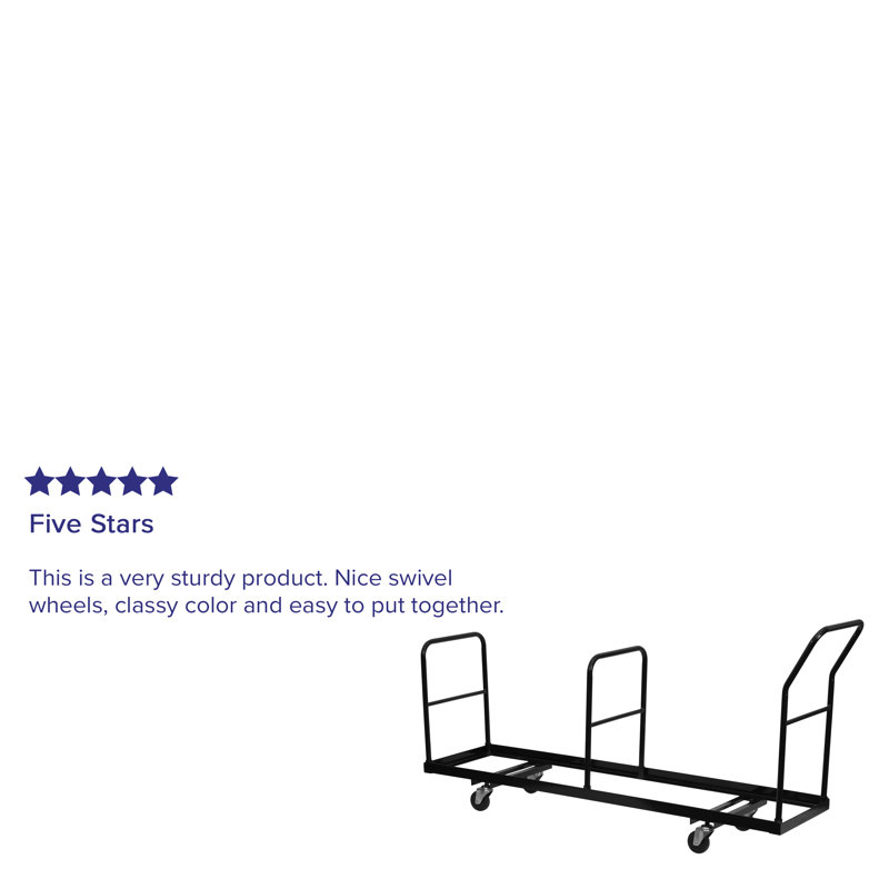 Chariot pliant avec rangement vertical Regency - capacité de 35 chaises