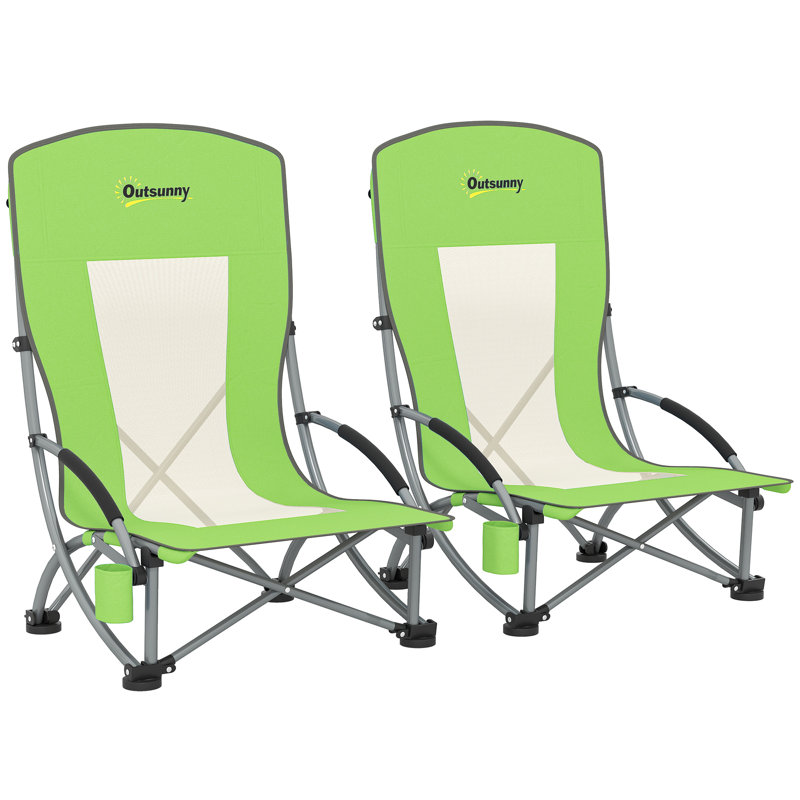 Folding Beach Chair, Green