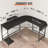 Lagail L-Shaped Metal Base Computer Desk-829419633