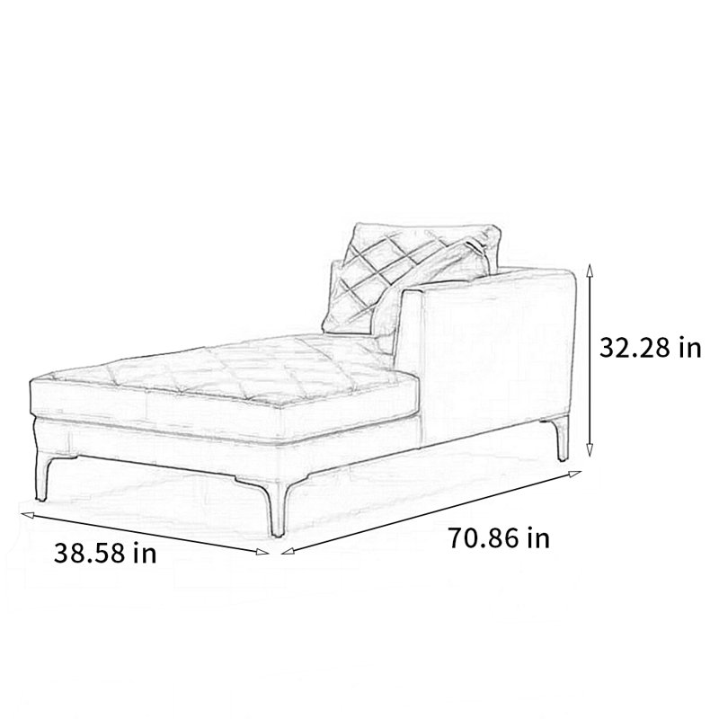 Elegant high quality solid wood chair, Left Hand Facing