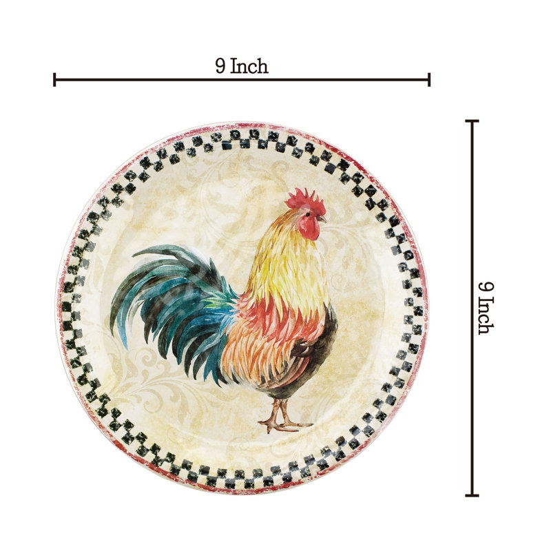 Country Rooster, 9" Plate S6
