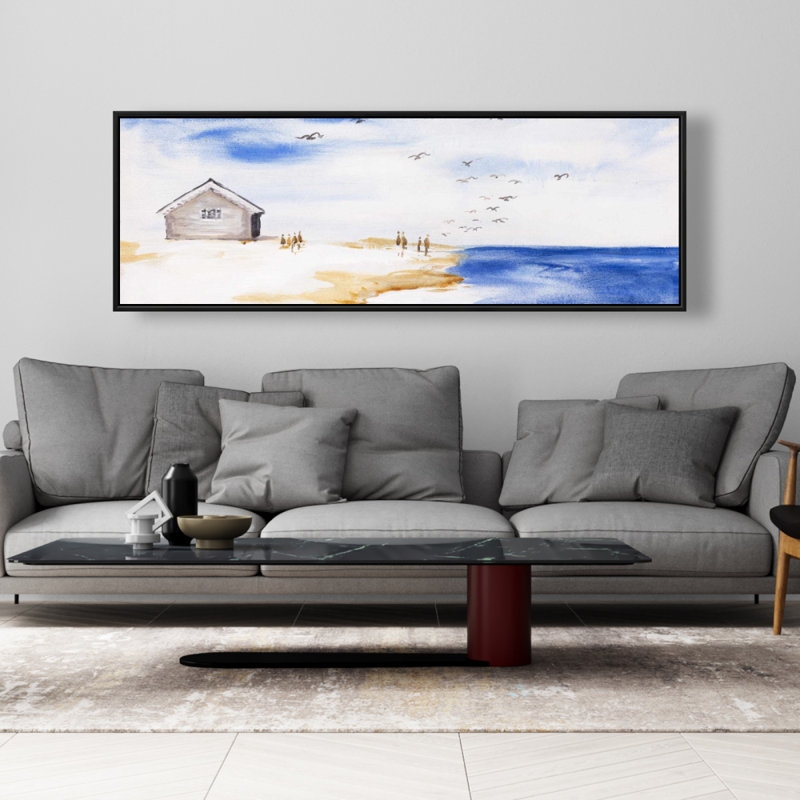 «House On The Beach» sur toile, H 20 po x l 60 po