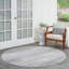 Tapis intérieur / extérieur gris en chenille tissé à la machine-2145278564