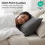 Deux housses de taie décorative matelassées en microfibre brodées Vilano Springs-399142830-399142832
