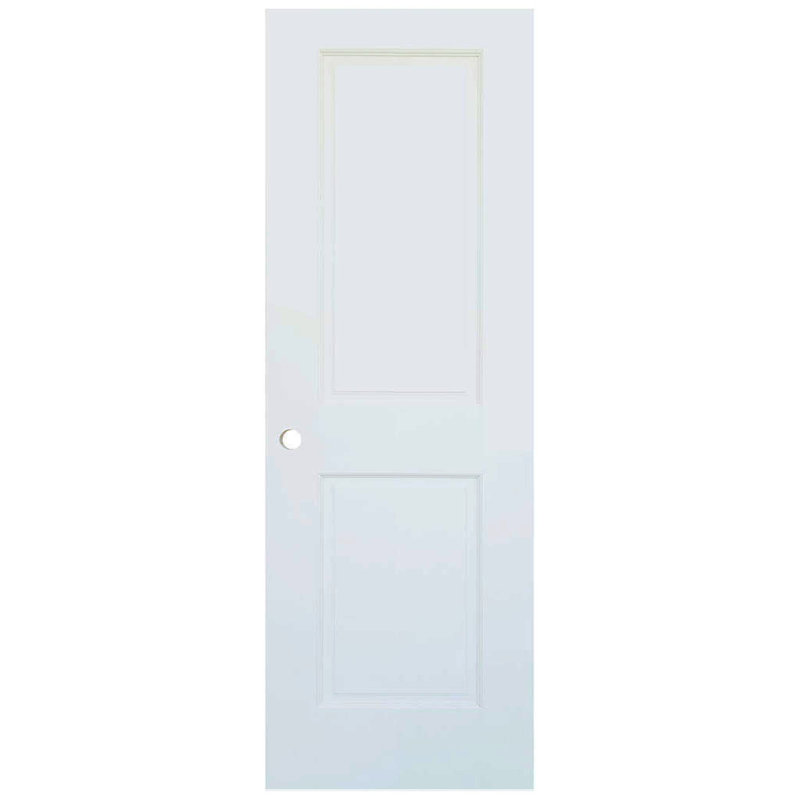 Slab 2-Panel Collonial White with Bore Hole, 28" x 80"