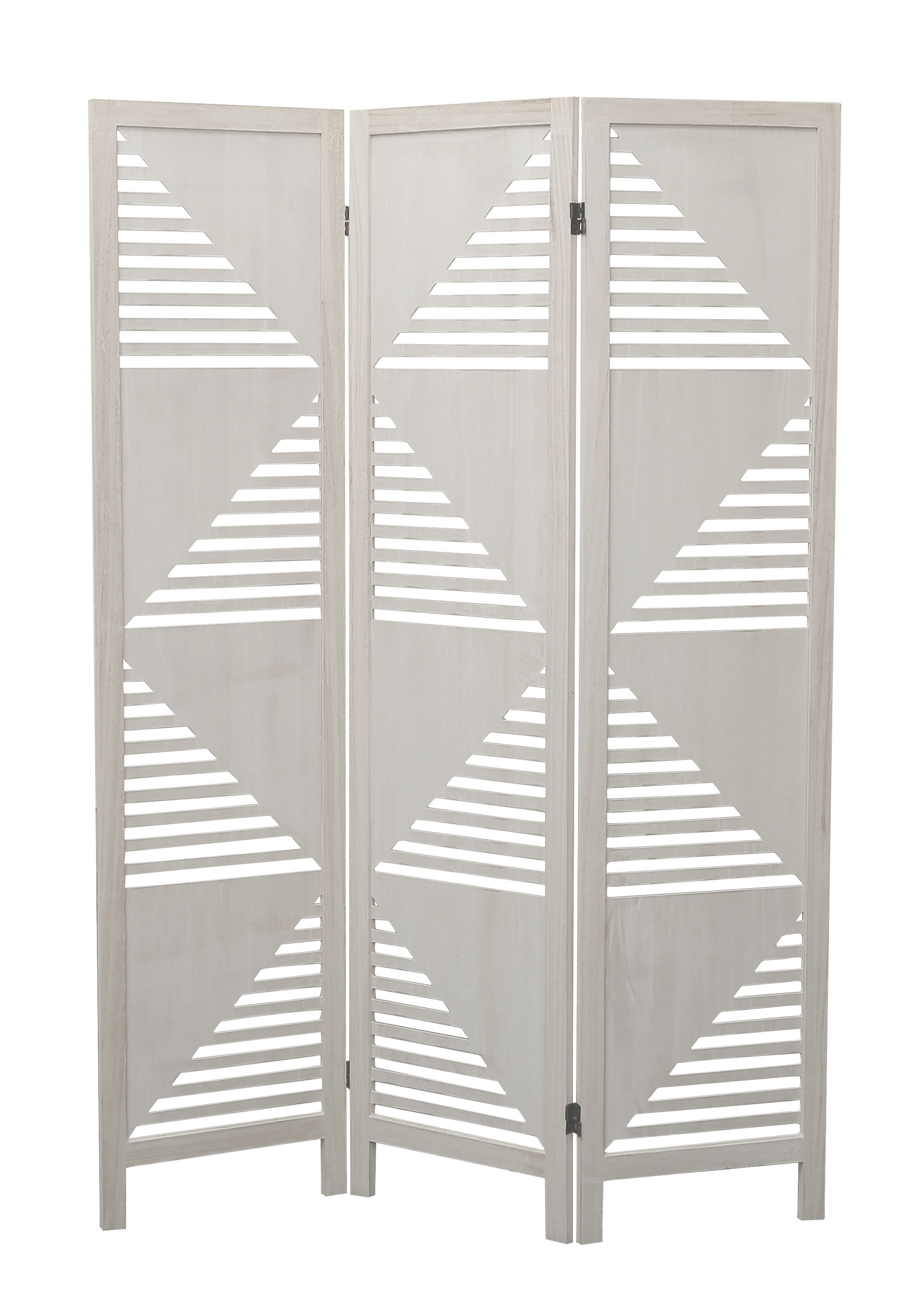 August Grove Musselman 120cm W x 170cm H 3 Panel Solid Wood Folding