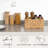 Hand-Woven Wicker Cutlery Holder with Handle, Flatware Basket Organizer