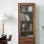 Bibliothèque en bois massif noyer noir