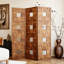 Paravent brun pliable Mid-Century-1755410685