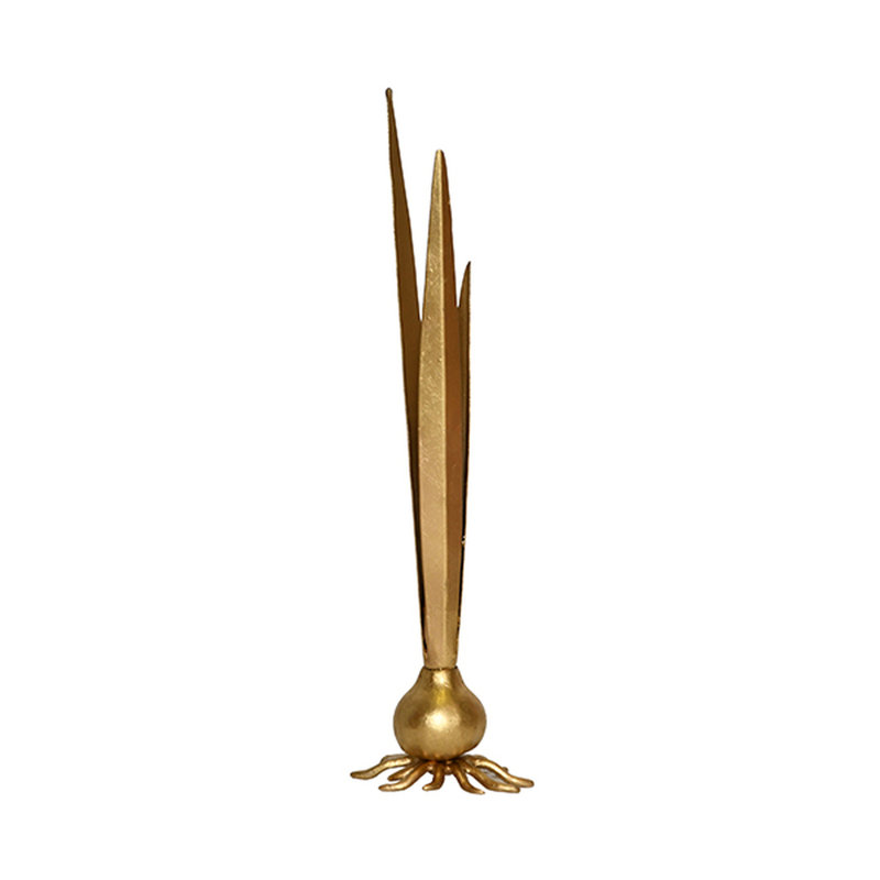 Vase de table en métal 14 ", Doré