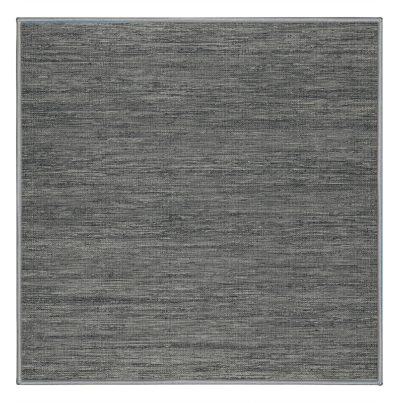 Machine Washable Solid Brown Area Rug, Square 4'