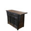 Dual-Drawer Coffer Cabinet with Carved Sides