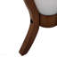Lampe de bureau en bois de noyer et verre givré