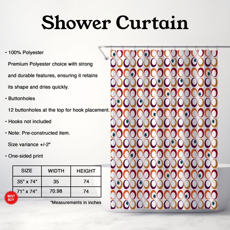 Rideau de douche Harvest Mood - Premium, H 74 po x l 71 po