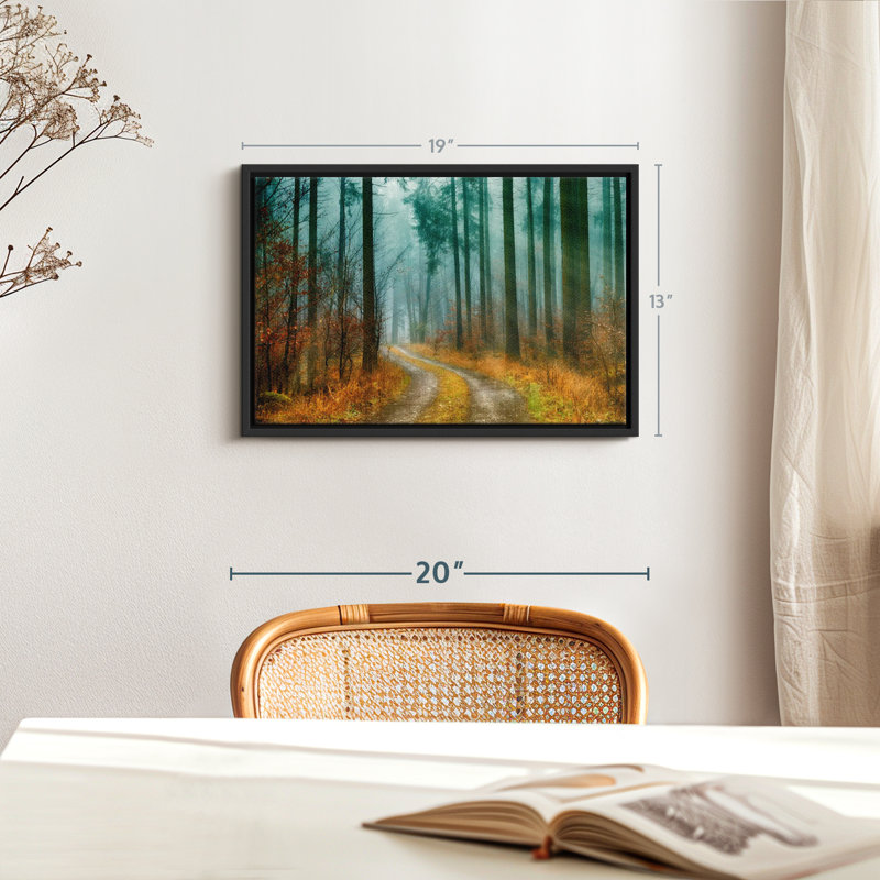 Impression sur toile Autumn Forest Pathway, H 19 po x l 13 po
