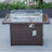 Nashia 44" Rectangular Propane Fire Pit Table - 55,000 BTU Outdoor Gas Fireplace - Wicker Frame, Glass Shield & Matching Lid-376257406