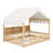 All-In-One Daybed With LED Lights, Bookshelf Storage, Fence & Dream Curtain-1981473210