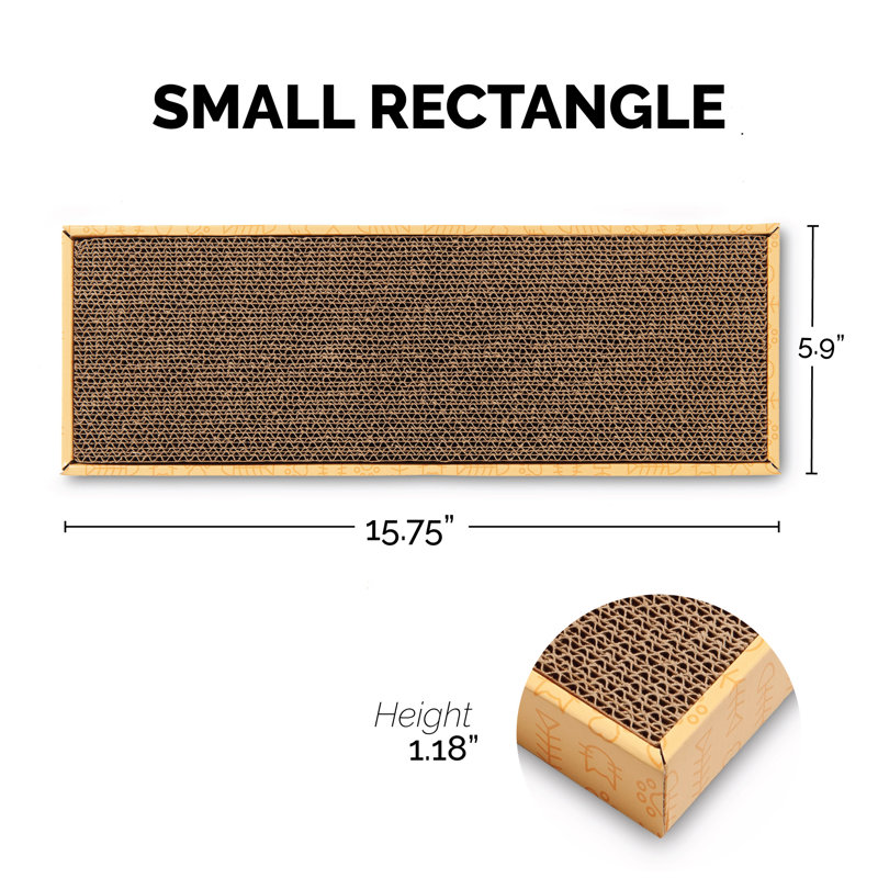 Scratching Post, 1.18" H x 15.75" W x 5.9" D, Brown