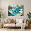 «Hawaiian Lagoons», art mural en métal bleu-1011712922