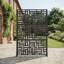 Modern 47 in. L x 16 in. W x 72 in. H Black Galvanized Steel Dig Privacy Galvanized (1-Pack)