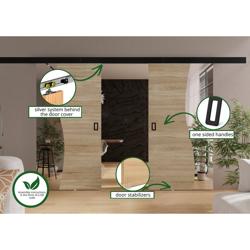 Benius 2 Door, 214cm x 205cm, Sonoma Oak