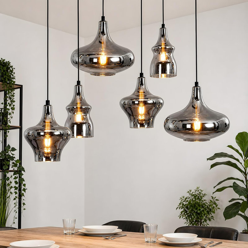 6 - Light Matte Black Pendant, 30