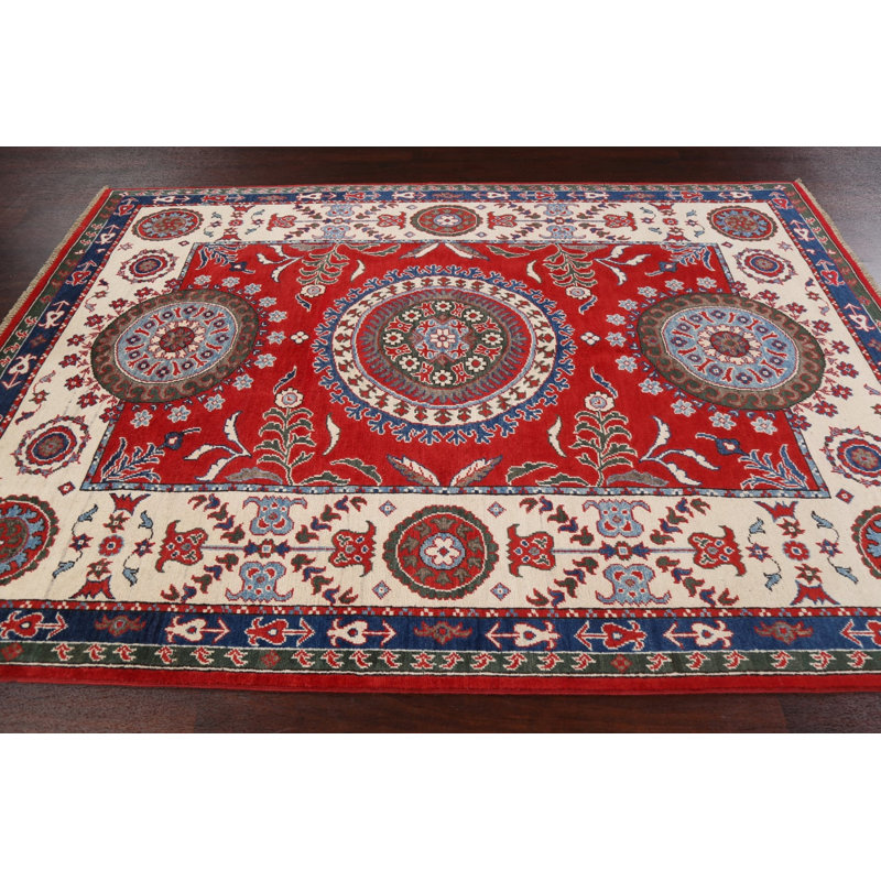 Tapis de style oriental 100% kazak noué à la main 100% végétal 6 x 8
