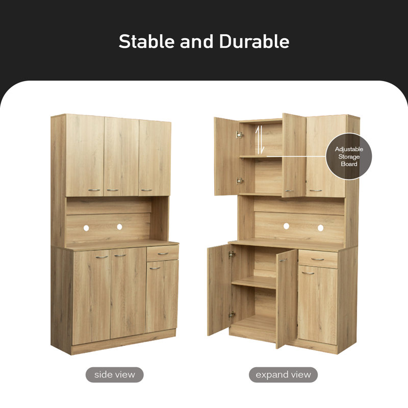 Armoire Bocar, Chêne rustique