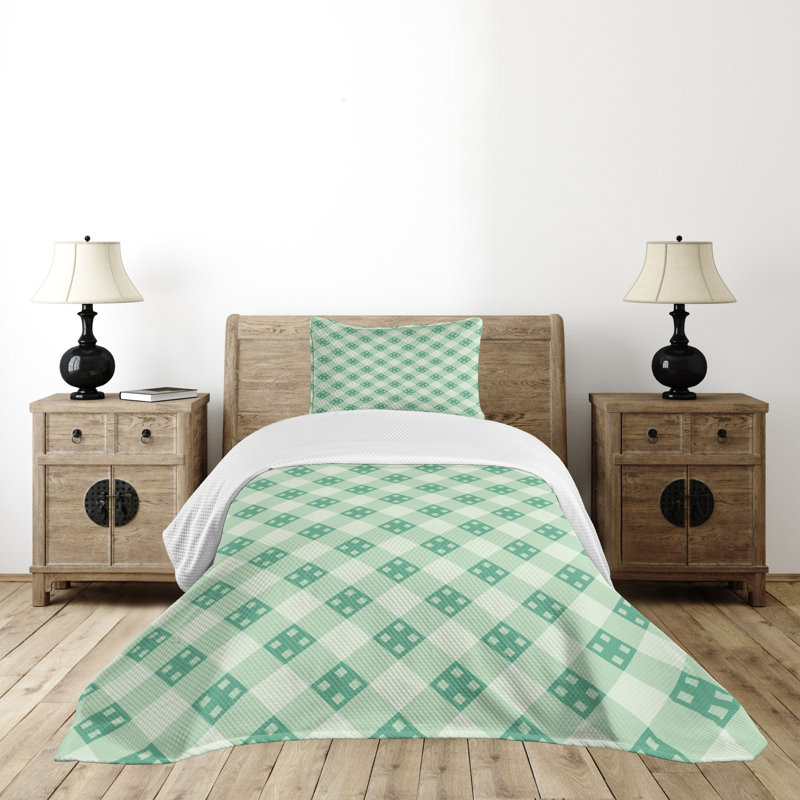White Quilted Twin Bedspread Set for Kids