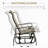 Tan Backyard Glider Chair. Smooth Rocking, Lightweight. 28" High With Neck Support. Breathable Mesh Fabric, Water . Strong, Supports 352 Lbs. Patio Outdoor & Ergonomic Mesh, Frame, For