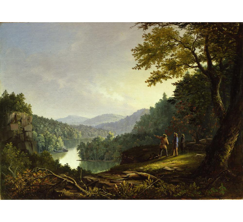 «Kentucky Landscape» par James Pierce Barton - Art mural sur toile tendue avec châssis, H 24 po x l 17 po