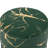 Samantha 14'' Wide Round Velvet Ottoman with Gold Marbling and Metal Accent-1673590934