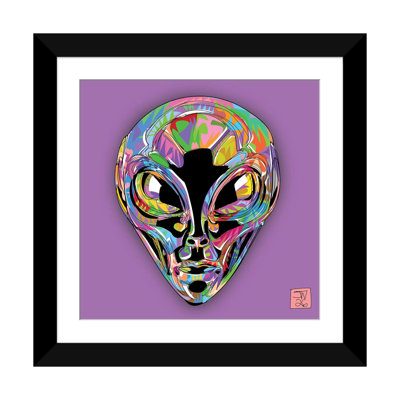 Chrome Alien - reproduction d'art murale - papier d'art encadré