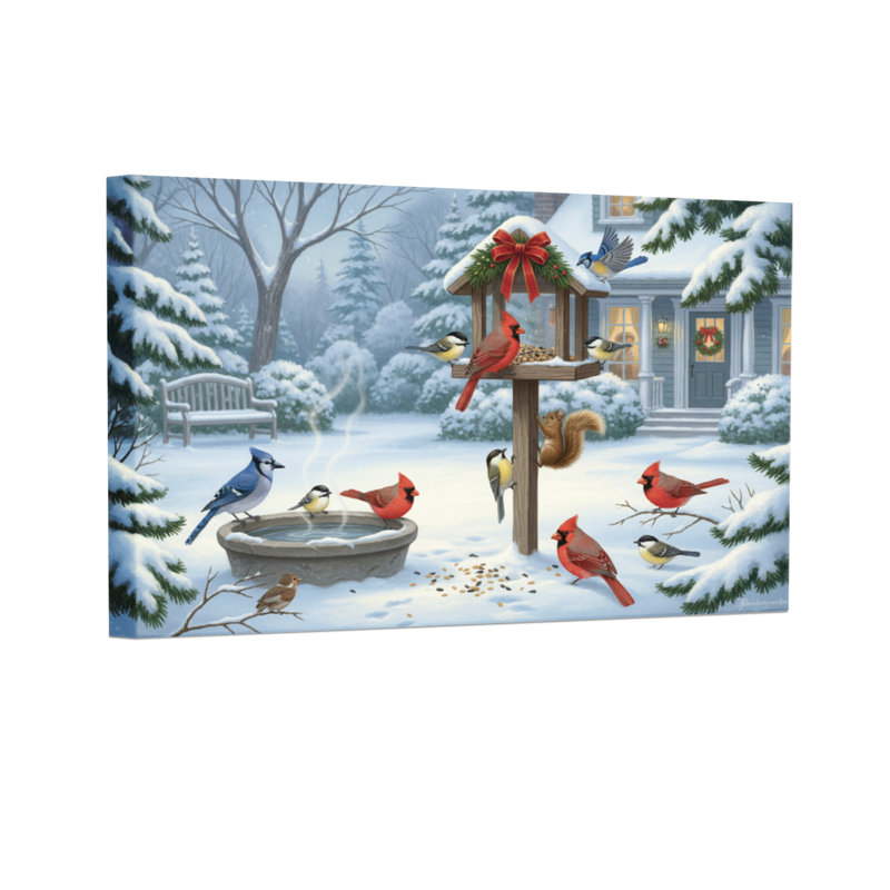 Ensemble de 3 reproductions d'art sur toile, décorations de Noël, H 16 po x l 24 po