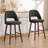 Ryden Upholstered Faux Leather Counter Stool with Wooden Legs-1451240580