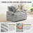 36.04" Convertible Sleeper Chair Sofa Bed Adjustable Pull Out Sleeper Chair Bed-1107863016