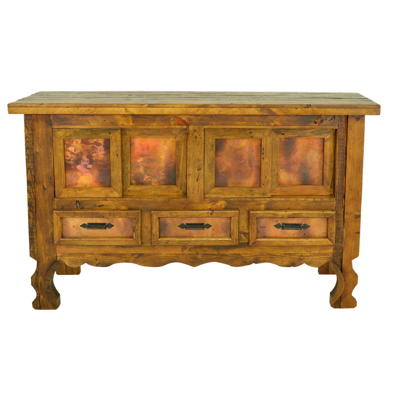 Daveya 66'' Solid Wood Top Console Table