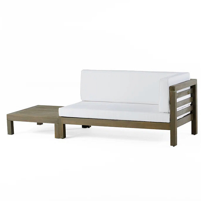 BANC D'ANGLE ET TABLE BASSE