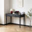 Bureau simple en chêne rouge massif noir