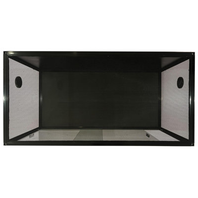 Enceinte de reptile 120 gallons, enceinte de réservoir de dragon barbu terrarium de reptile 4 x 2 x 2 pi avec portes coulissantes en verre, plateau de ventilation robuste pour python royal, geckos, lézards