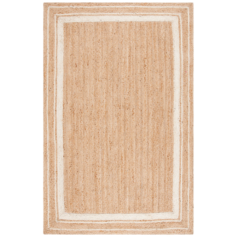 Weintraub Natural Fiber Hand Woven Jute Rug, Rectangle 3' x 5'