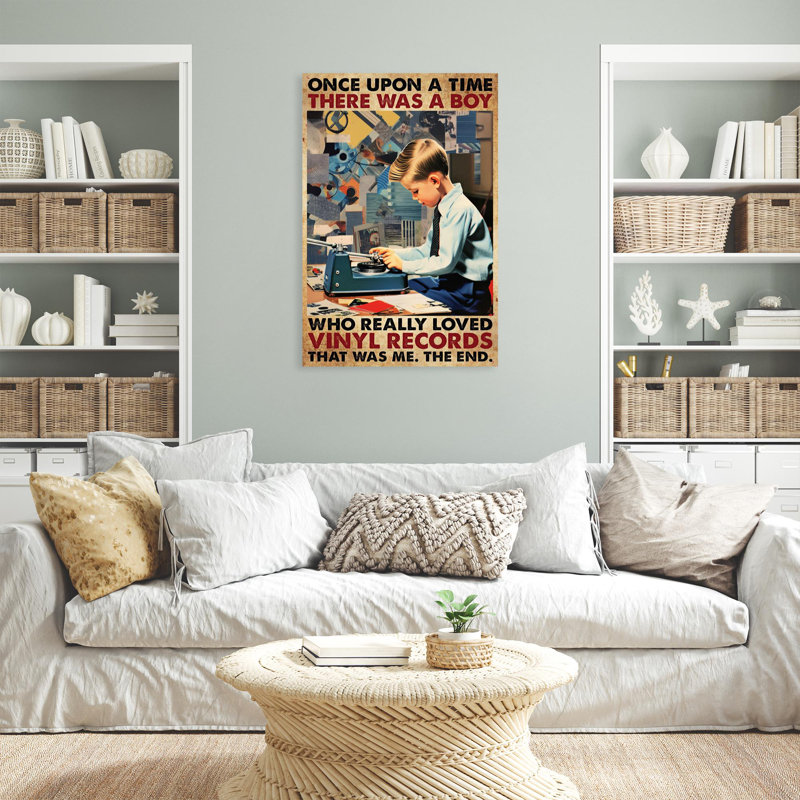 Qui a vraiment aimé les disques de vinyle - 1 pièce rectangulaire qui a vraiment aimé les disques de vinyle - 1 pièce, impression d'art graphique sur toile tendue sur toile tendue