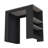 Highlands Kitchen Island With Storage Base In Black And Ibiza Marble-1082957711