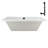 72'' x 36'' Acrylic Soaking Drop-In Bathtub, Drain Included-97544518