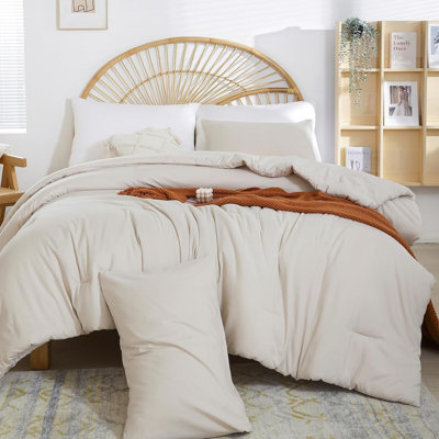 Boho Comforter Set 3 Pieces- Bedding For All Seasons Lightweight & Cozy Comforter With Two Pillowcases