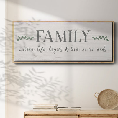 «Love Never Ends», toile encadrée