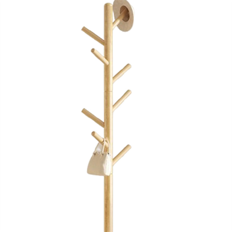 Classic Solid Wood Clothes And Hat Stand, Yellow