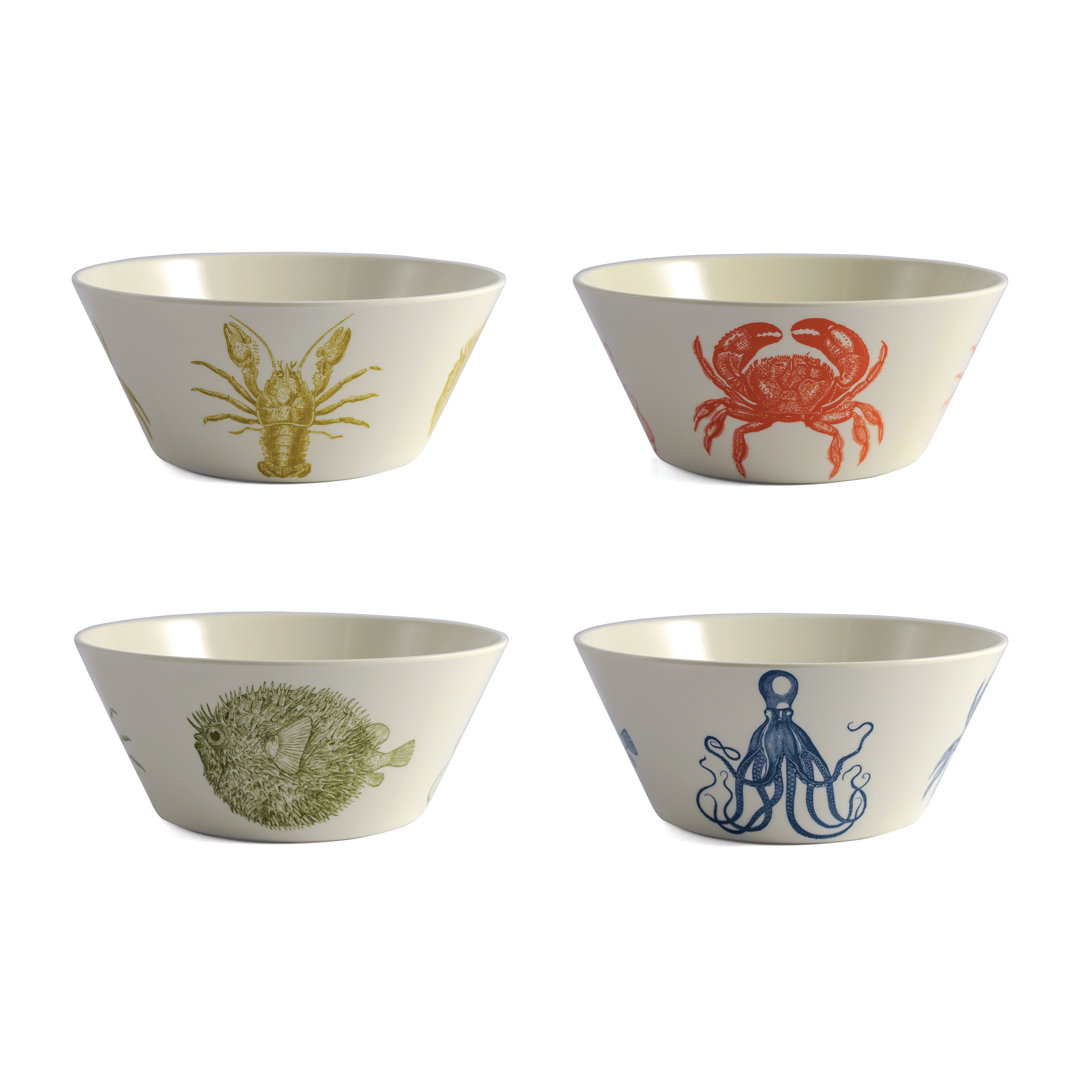 Sealife 16 oz. Melamine Bowl Set (Set of 4) Thomas Paul