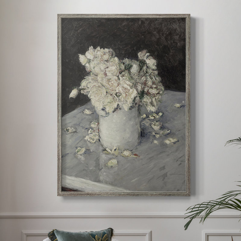 Impression florale vintage encadrée CCXCV - bois massif, H 11 po x l 9 po